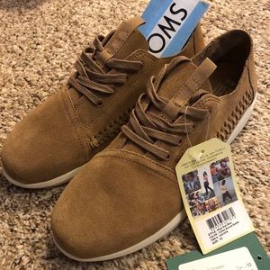 Mens Toms Del Rey Suede Sneakers - Tan